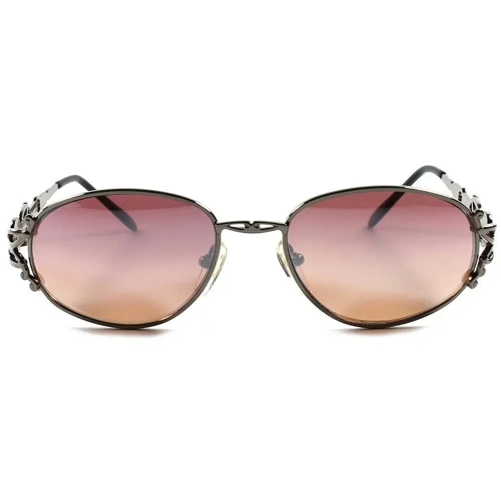 True Vintage Designer Style Womens Brown Lens Oval Sunglasses